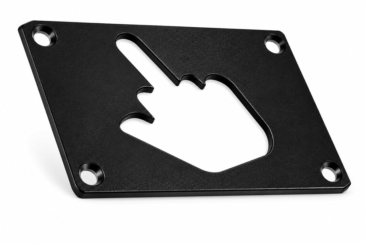 Mid Finger Medium Warning Label
